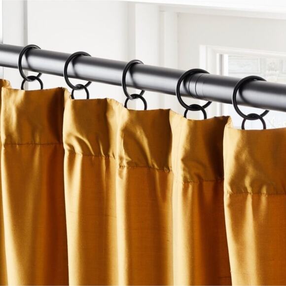 CB2 Crate Barrel Seda Chai Tea Dupioni Silk Curtain Panel 48"x96" 1 Panel New - Picture 2 of 6